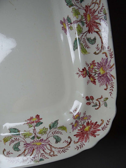 Vintage Servierplatte "Pâquerettes" von Longchamp, Art Nouveau