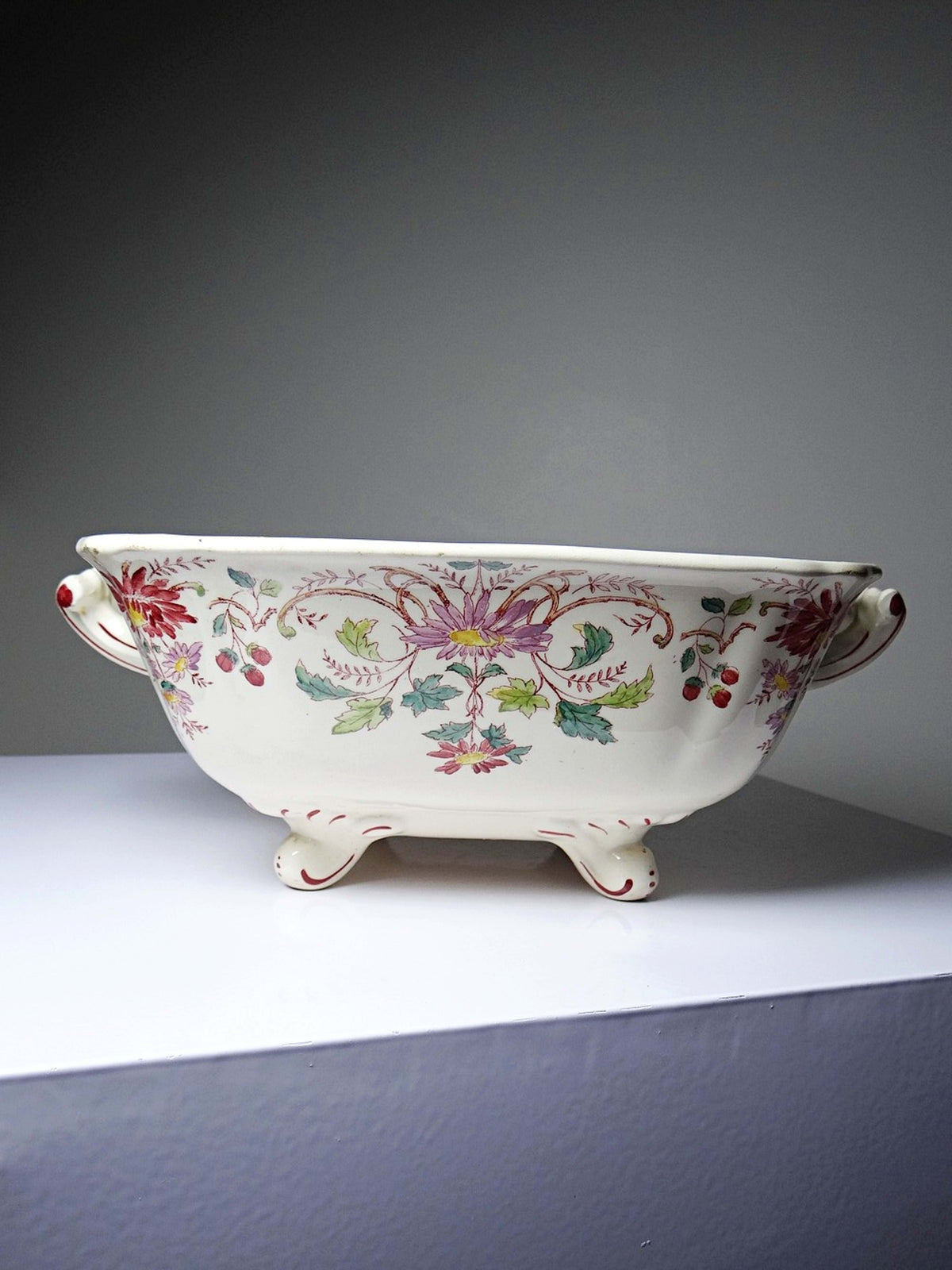 Vintage Terrine "Pâquerettes" von Longchamp, Art Nouveau