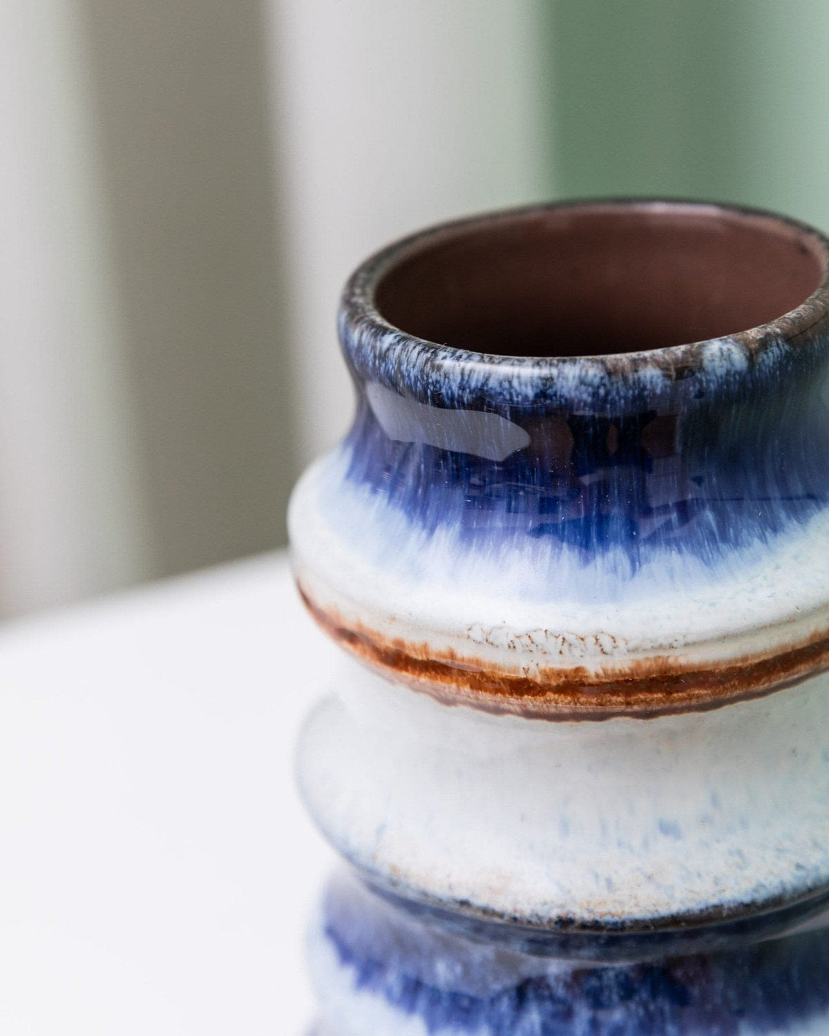 Vase vintage Strehla en céramique design milieu du siècle années 1960