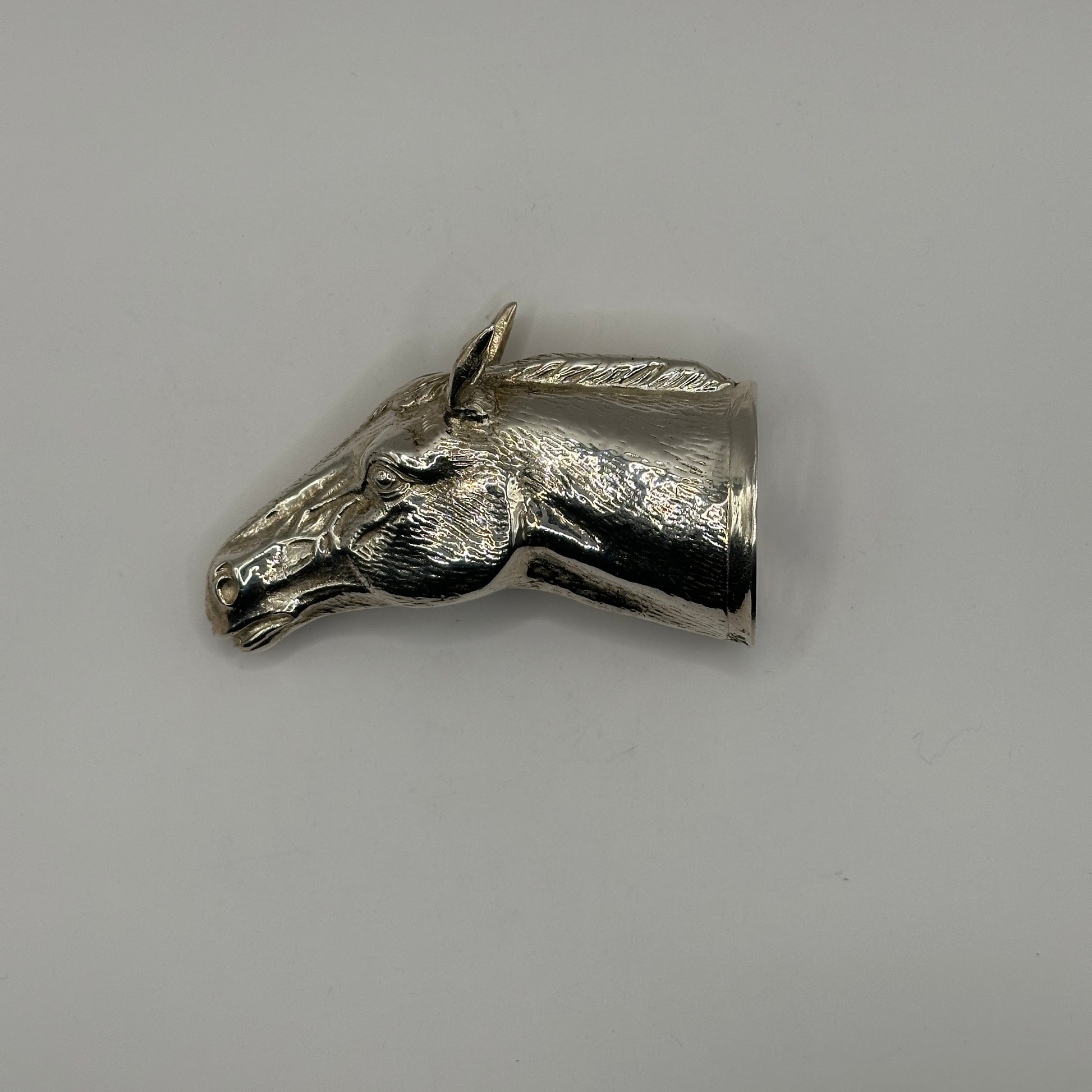 Vintage Flaschenöffner Pferdekopf silber schwer von unbekannt für unbekannt