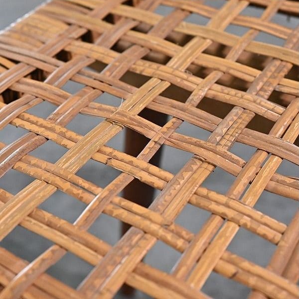 Vintage Hocker Rattan B aus Teak von unbekannt für Dänemark
