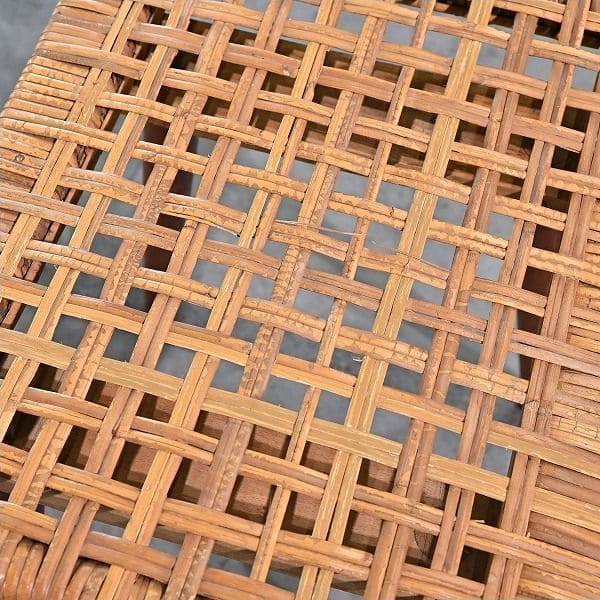 Vintage Hocker Rattan B aus Teak von unbekannt für Dänemark