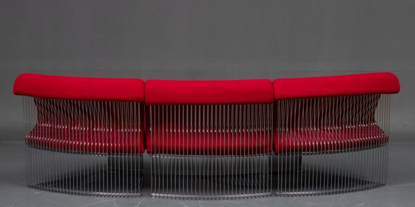 Vintage Lounge-Sessel Pantanova Set von 3 von Verner Panton für Fritz Hansen purpurrot