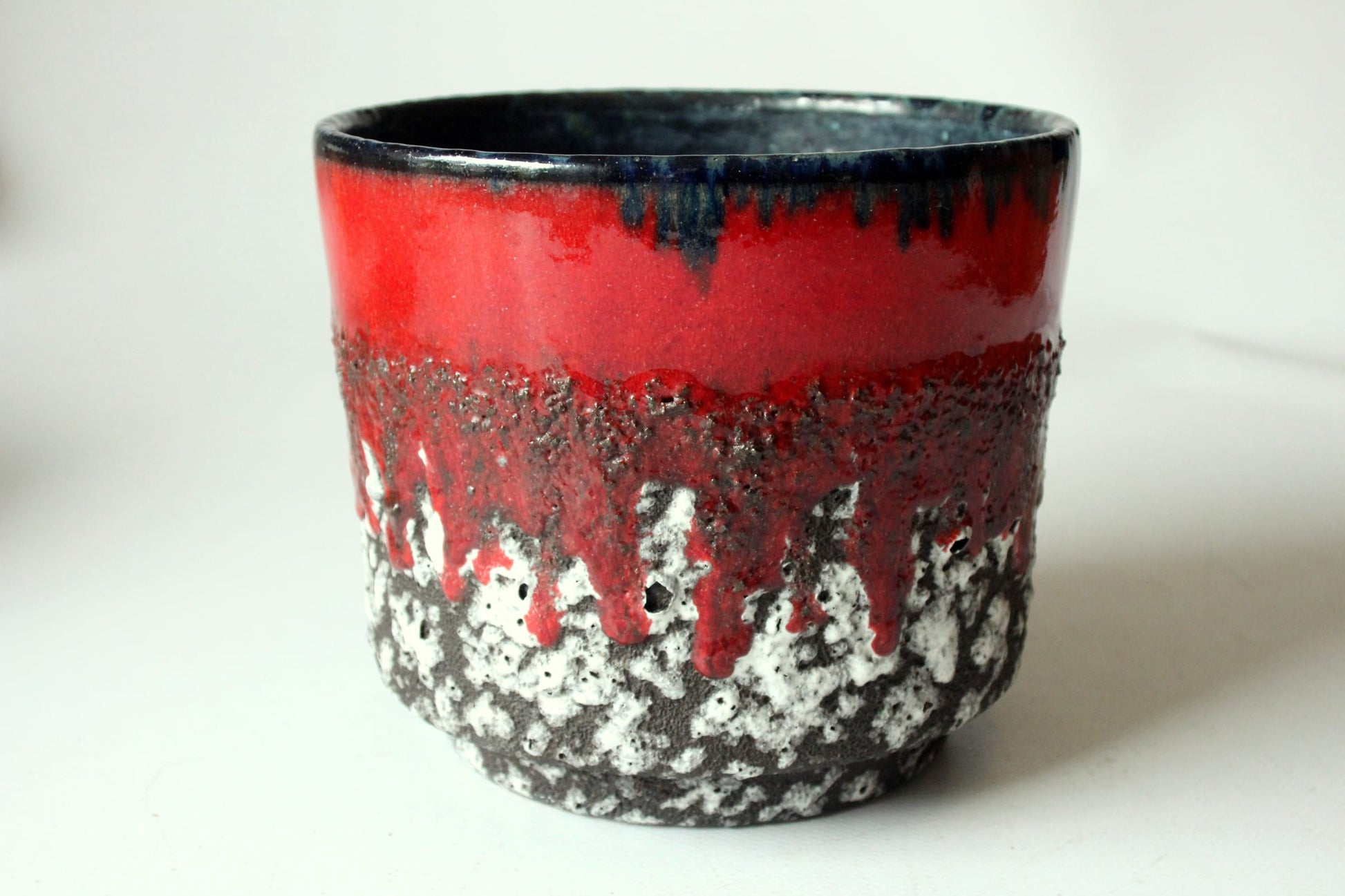 Vintage Fat Lava Keramik Blumentopf