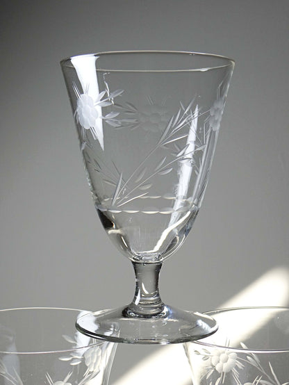 Set von 8 Vintage Weingläser aus Kristallglas, Böhmen