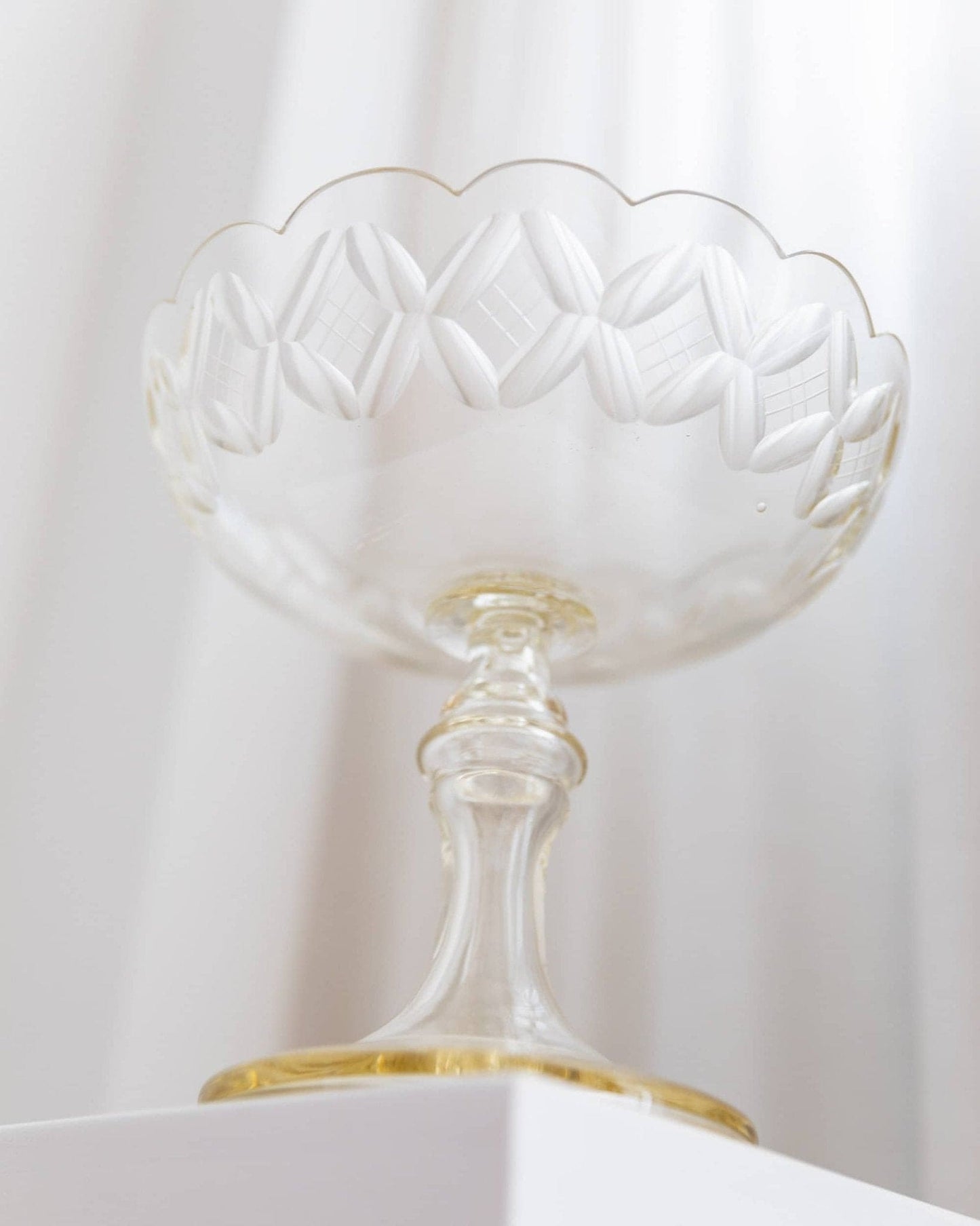 Vintage Schale Kristallglas Art Nouveau Italien 1910er