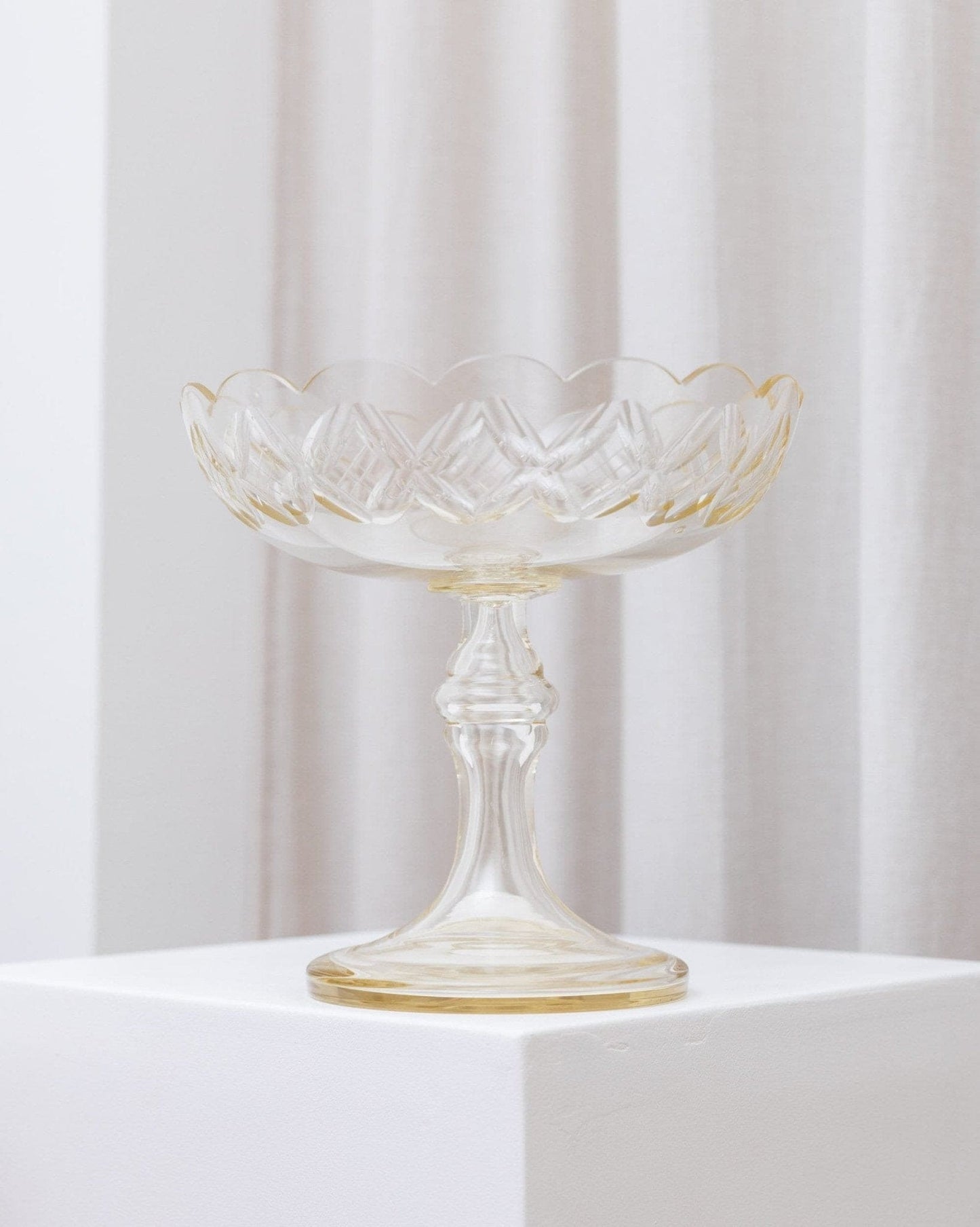 Vintage Schale Kristallglas Art Nouveau Italien 1910er