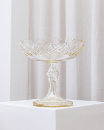 Vintage Schale Kristallglas Art Nouveau Italien 1910er