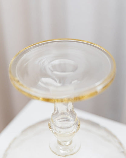 Vintage Schale Kristallglas Art Nouveau Italien 1910er