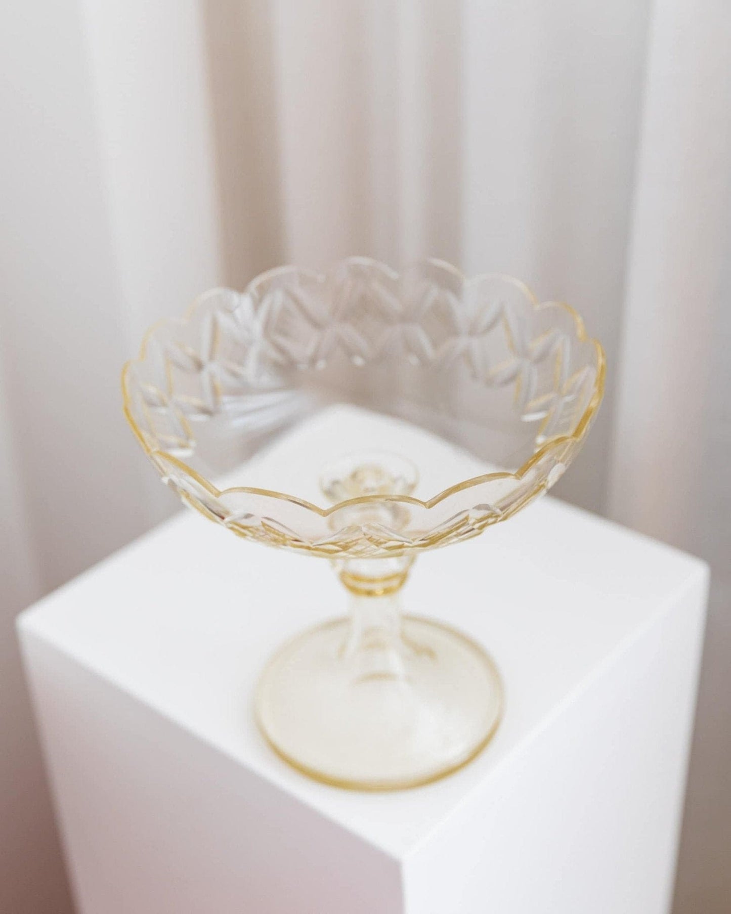 Vintage Schale Kristallglas Art Nouveau Italien 1910er