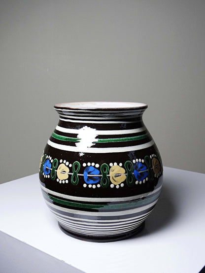 Vintage Vase von Pozdišov, Art Deco Keramik, Slowakei