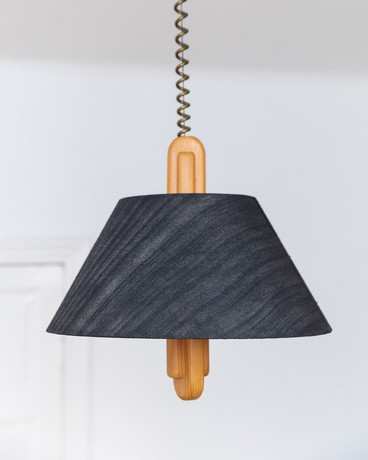 Vintage Deckenleuchte Seide von Temde Mid-Century Design 1960er