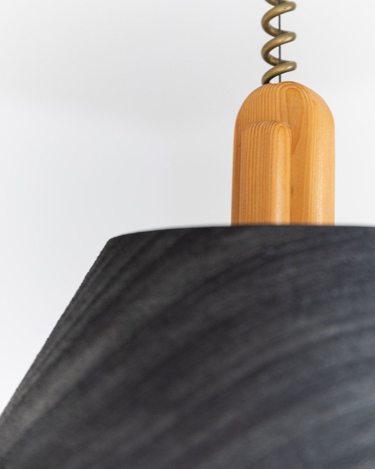 Vintage Deckenlampe von Temde für Temde dunkelgrau schwarz Seide