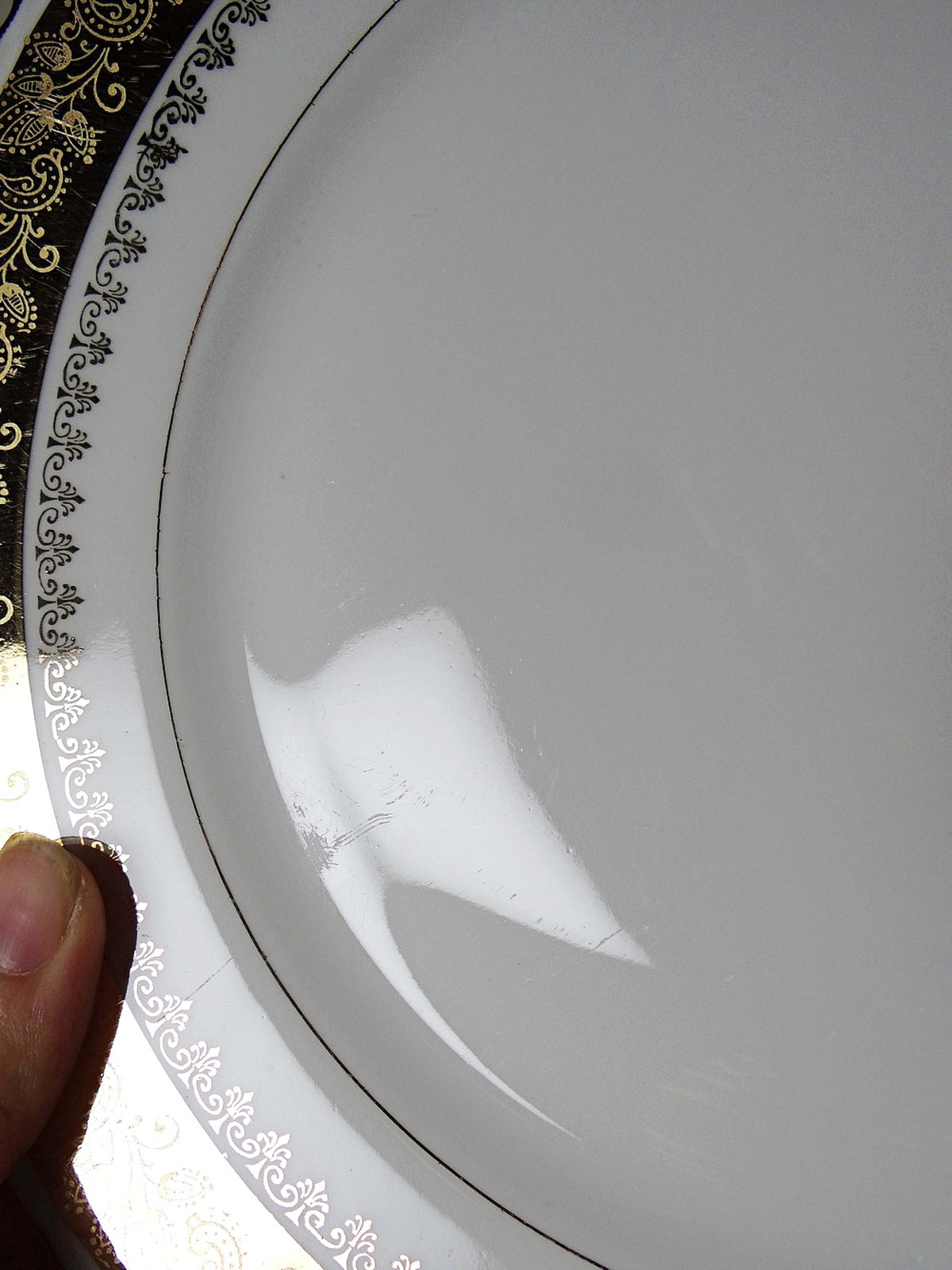 Set von 6 Vintage Teller von ADP Royal Limoges, Porzellan vergoldet