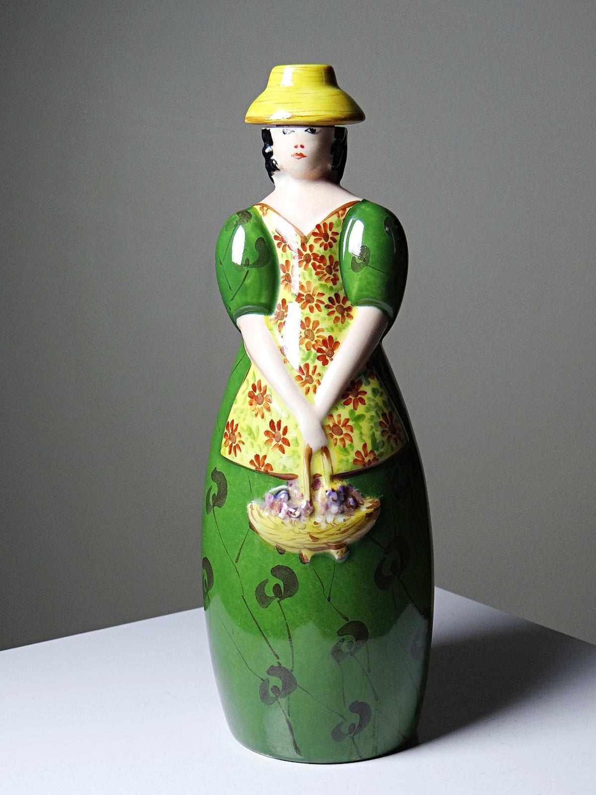 Vintage Likörflakon "Guignolet" im Stil von Robj, Porzellan Limoges