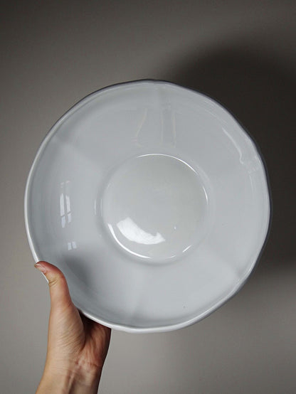 Vintage Salatschale Limoges Porzellan, polylobierter Rand