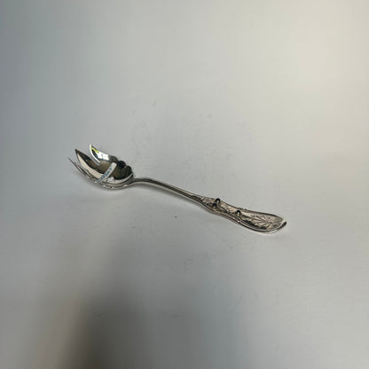 Vintage Salatgabel mit Onyxsteinen von Tiffany+Co Silber