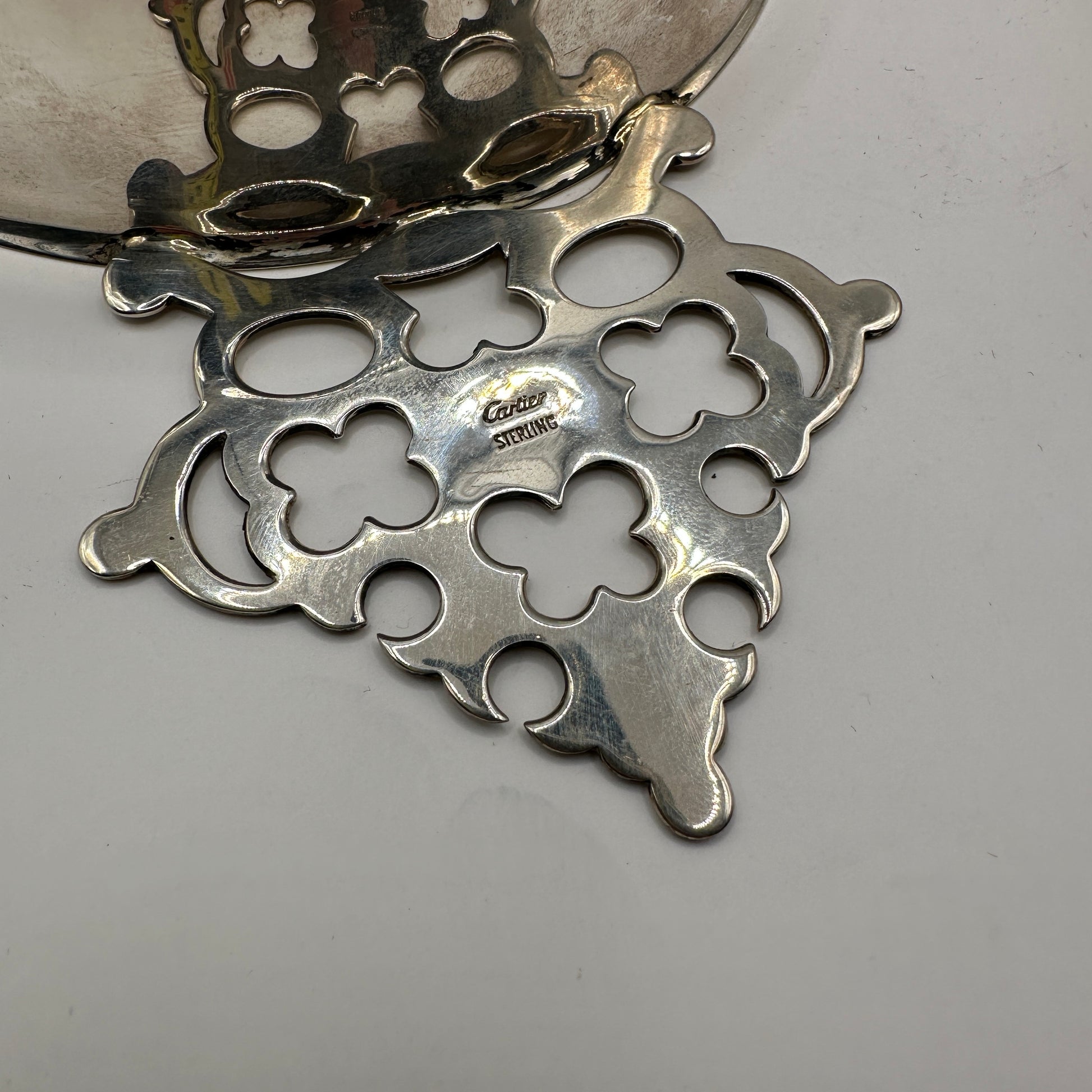 Vintage Set von 3 Cartier Schale, Untersetzer und Elefanten-Löffelzange von Cartier