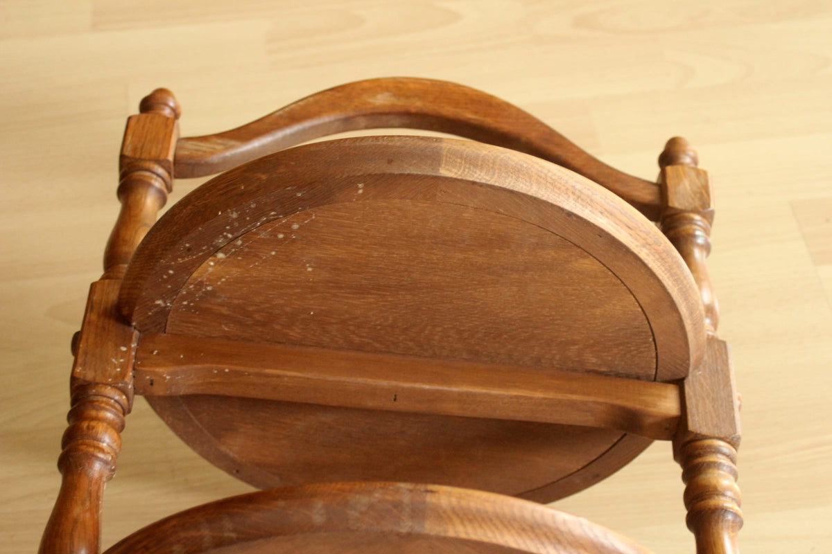 Vintage Etagere Beistelltisch aus Eiche, 1940er