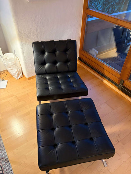 Loungesessel RH-301 mit Ottoman von Robert Haussmann für De Sede
