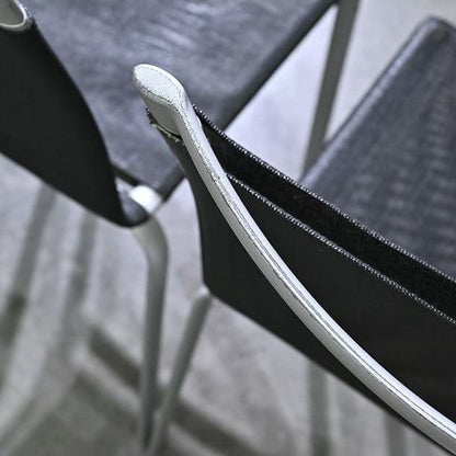 Vintage Stuhl Net Dining Chair von Bontempi Casa Set von 4 stapelbar, Mesh, Schwarz