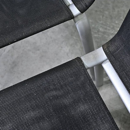 Vintage Stuhl Net Dining Chair von Bontempi Casa Set von 4 stapelbar, Mesh, Schwarz