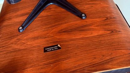 Vintage Sessel und Fußhocker von Charles und Ray Eames für Herman Miller und Vitra