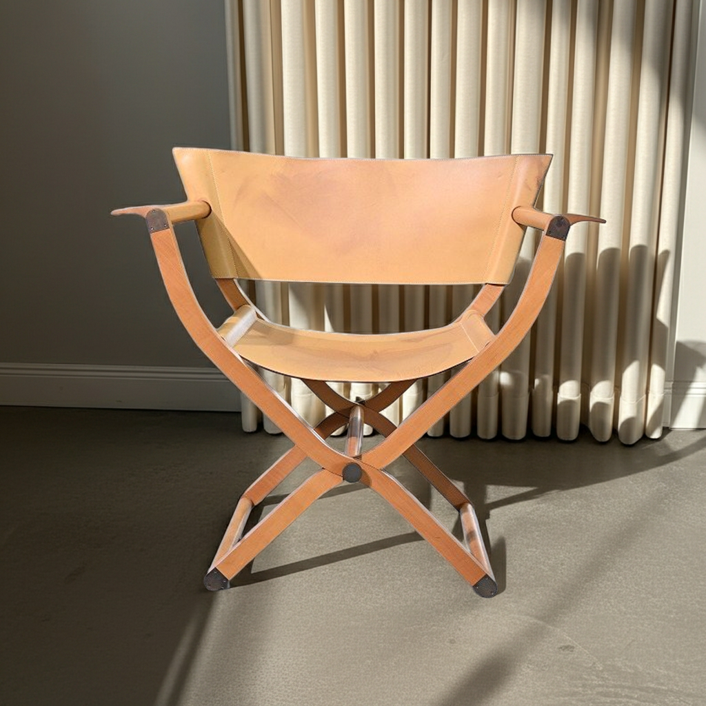 Vintage folding chair “Pippa” by Rena Dumas Hermès