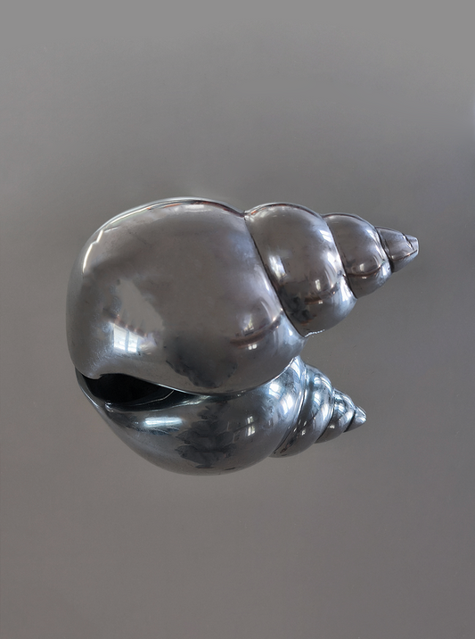 Vintage Skulptur Muschel Messing groß