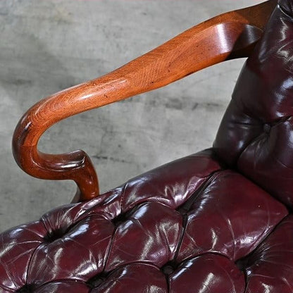 Vintage Sessel Chesterfield Highback von unbekannt für unbekannt, Einzelstück, Knopfheftung