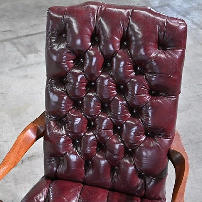 Vintage Sessel Chesterfield Highback von unbekannt für unbekannt, Einzelstück, Knopfheftung