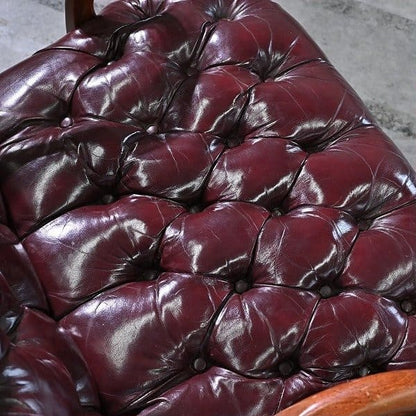 Vintage Sessel Chesterfield Highback von unbekannt für unbekannt, Einzelstück, Knopfheftung