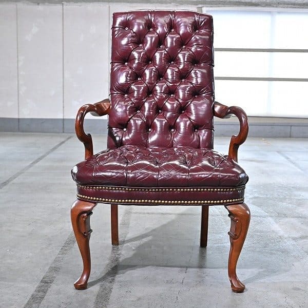 Vintage Sessel Chesterfield Highback von unbekannt für unbekannt, Einzelstück, Knopfheftung