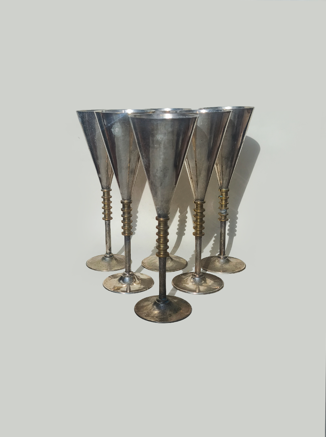 Set von 6 Vintage Champagnerschale