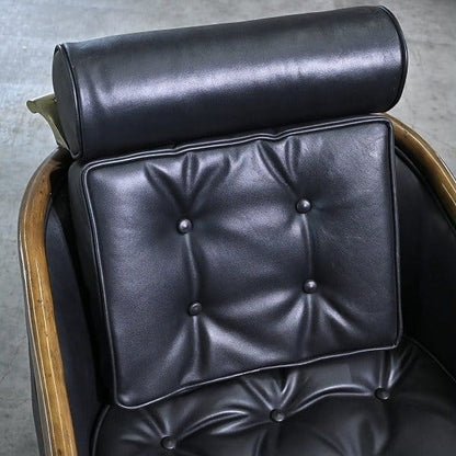 Vintage Loungechair von Maitland-Smith mit Messing-Applikationen