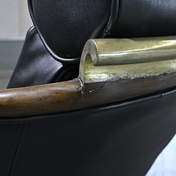 Vintage Loungechair von Maitland-Smith mit Messing-Applikationen