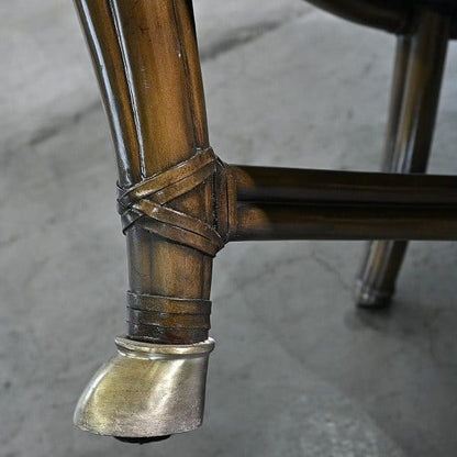 Vintage Loungechair von Maitland-Smith mit Messing-Applikationen