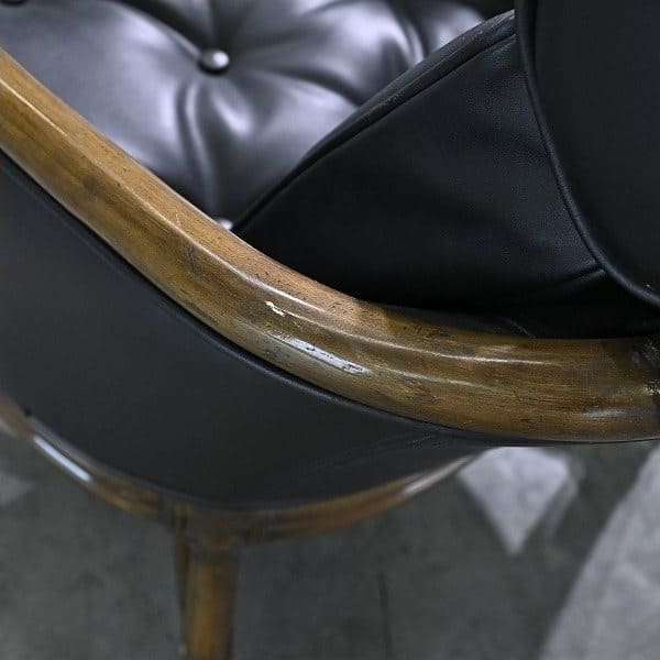 Vintage Loungechair von Maitland-Smith mit Messing-Applikationen