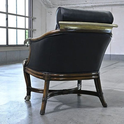 Vintage Loungechair von Maitland-Smith mit Messing-Applikationen