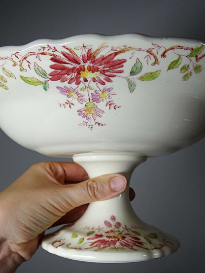 Vintage Keramikschale "Pâquerettes" von Longchamp, Art Nouveau