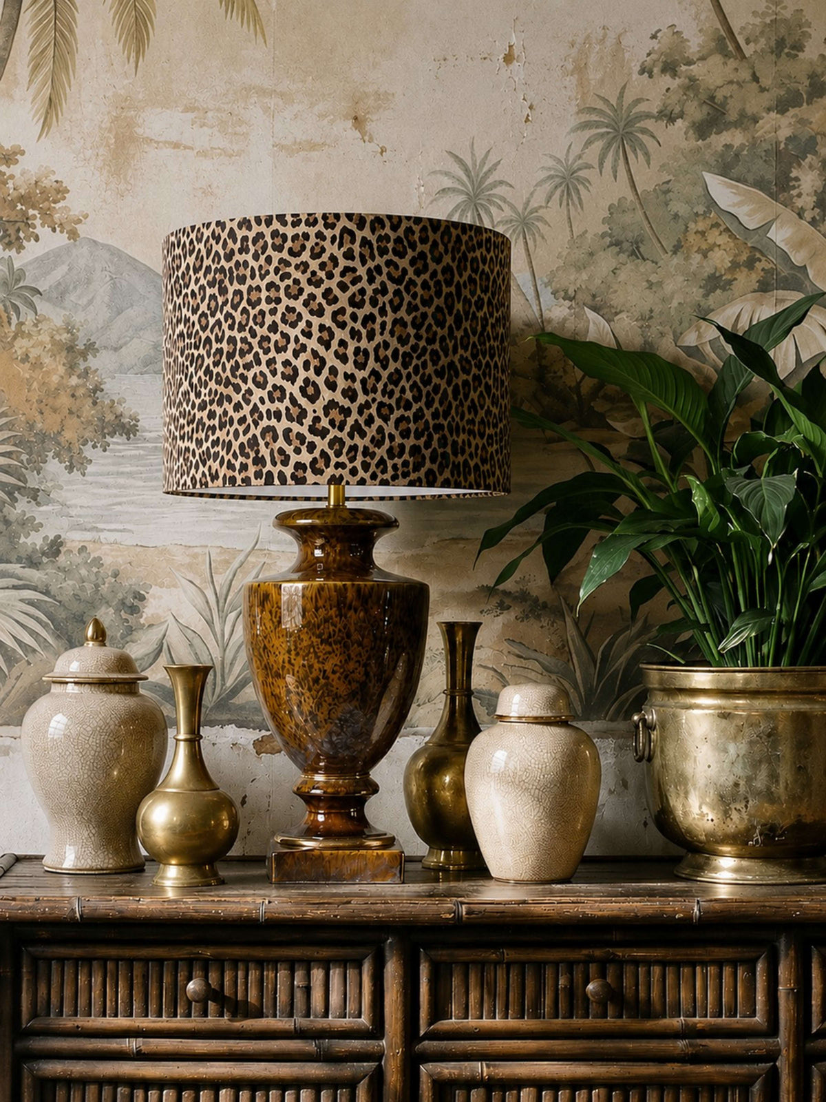 Tischlampe Keramik Hollywood Regency, Italien 1970er Jahre