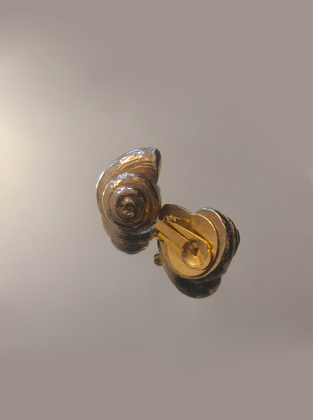 Vintage Ohrclip Shell Set von 2