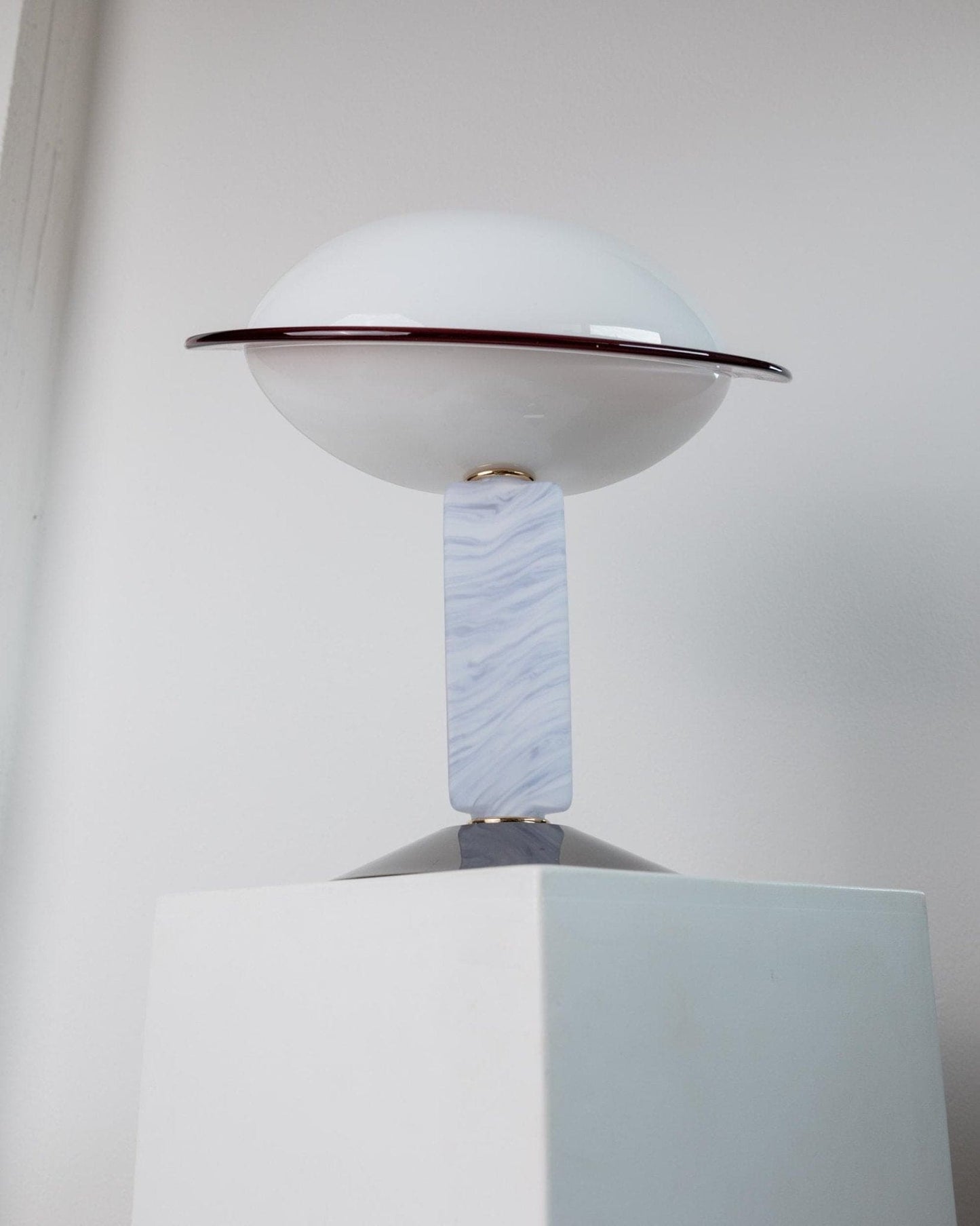 Vintage Tischlampe Murano Glas Memphis Stil Italien 1980er Jahre