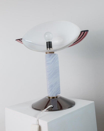 Vintage Tischlampe Murano Glas Memphis Stil Italien 1980er Jahre