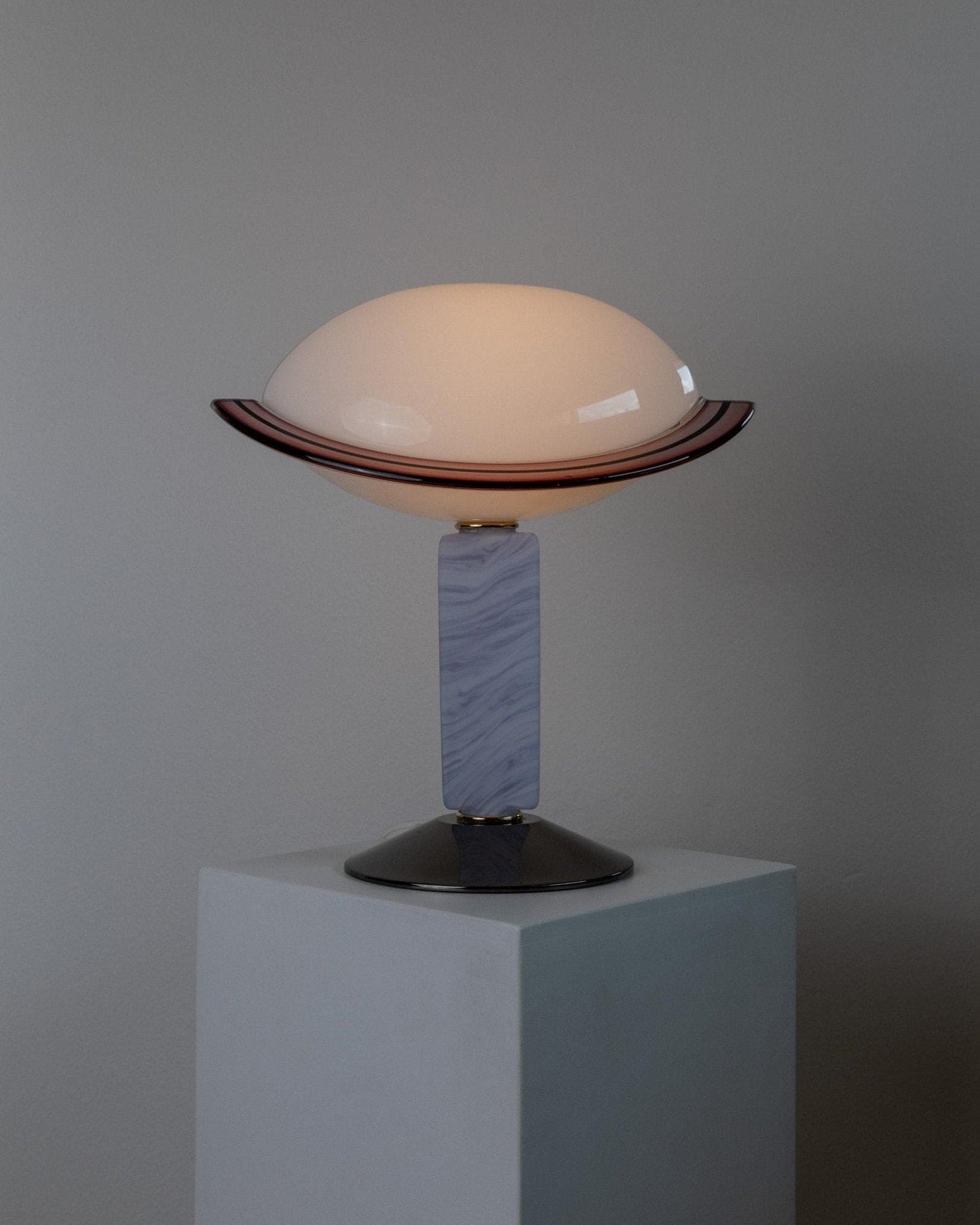 Vintage Tischlampe Murano Glas Memphis Stil Italien 1980er Jahre