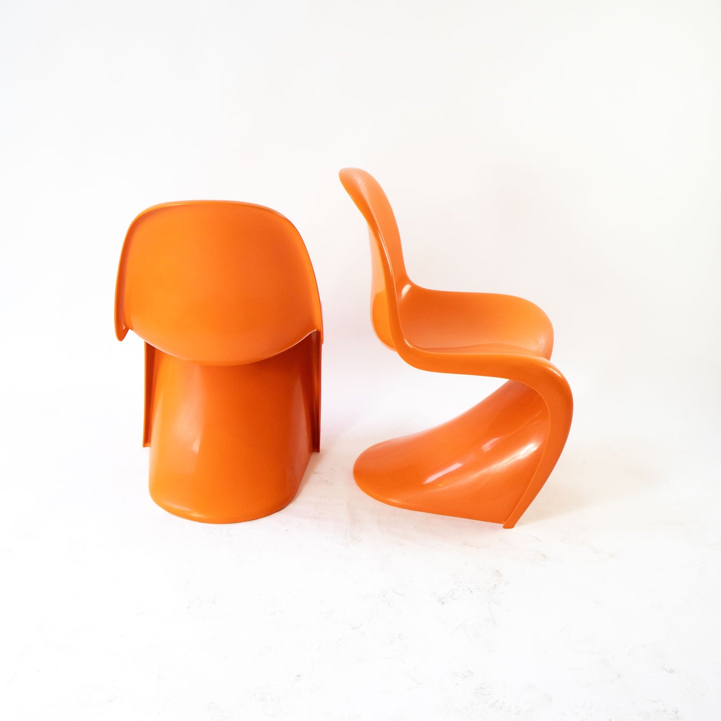 Vintage Stuhl "S-Chair" Set von 2 von Verner Panton für Vitra orange