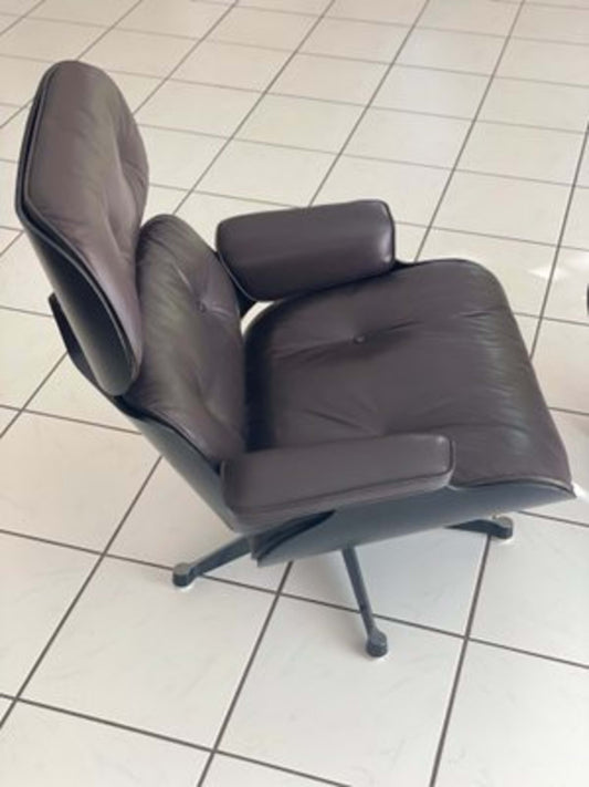 Vintage Lounge Sessel Set von 2 von Charles und Ray Eames für Herman Miller schwarz