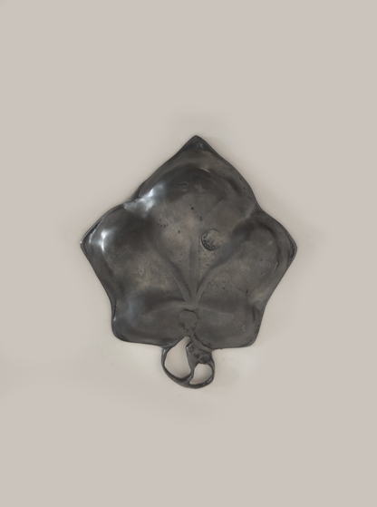 Vintage Schale Leaf aus Zinn