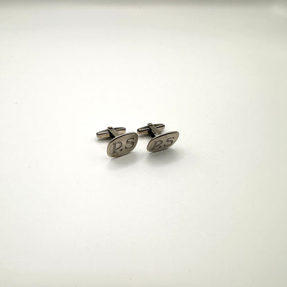 Vintage Manschettenknopf „P.S.“ aus 800er Silber