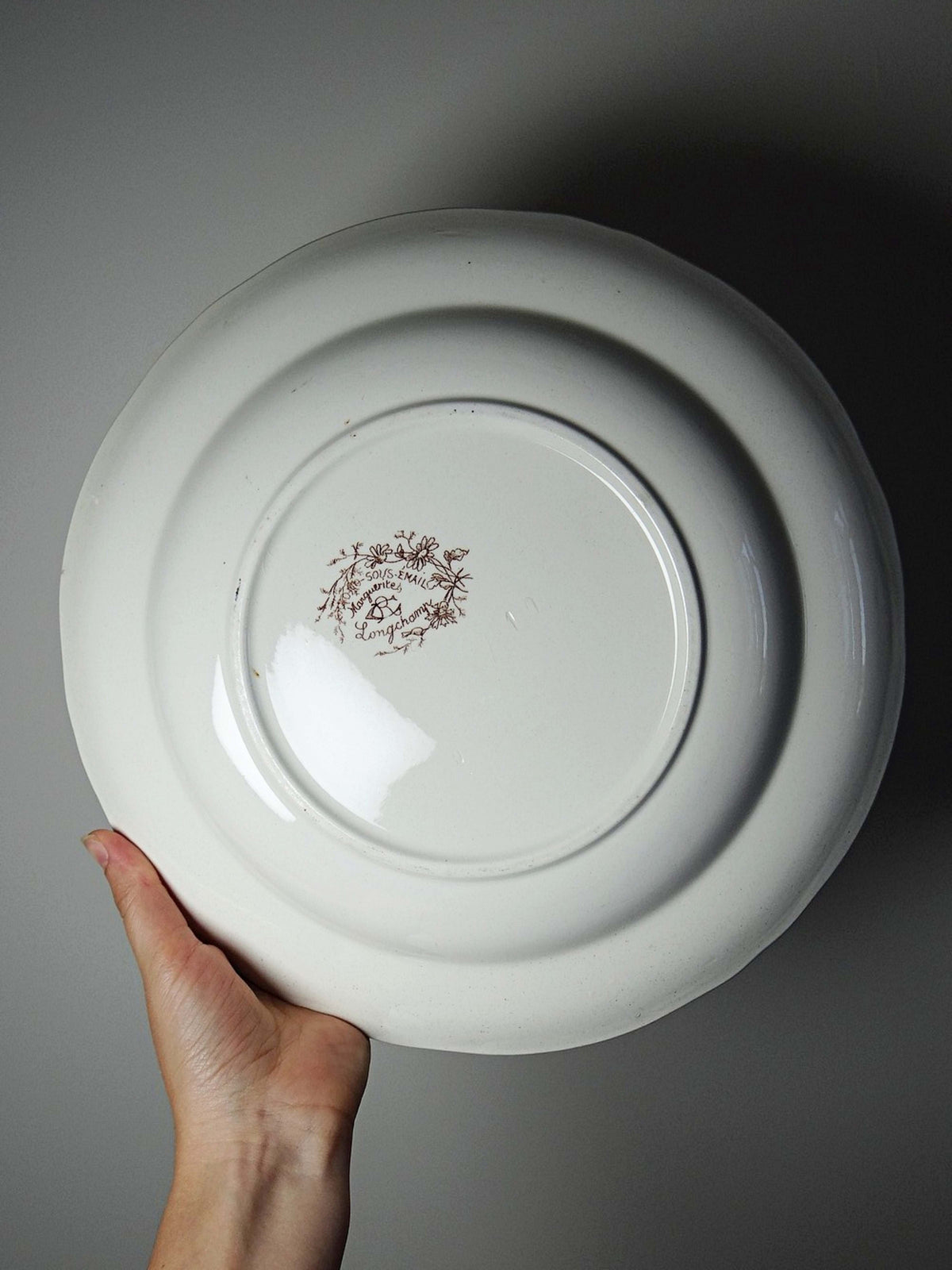 Vintage Teller "Marguerites" von Longchamp, Terre de Fer